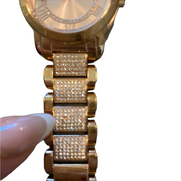 Michael Kors Rose gold Tone crystal encrusted watch Time Piece Christmas Gift - Picture 7 of 11